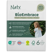 Одноразові дитячі підгузки BioEmbrace "NATY". Розмір 6 (16+ кг.), 17 шт. в упаковці